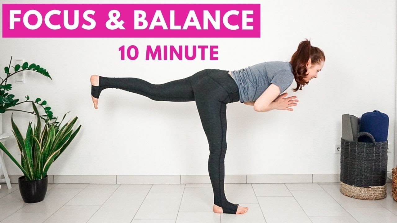10 min STANDING YOGA FOR FOCUS & BALANCE | Yoga without mat | Yoga with Uliana