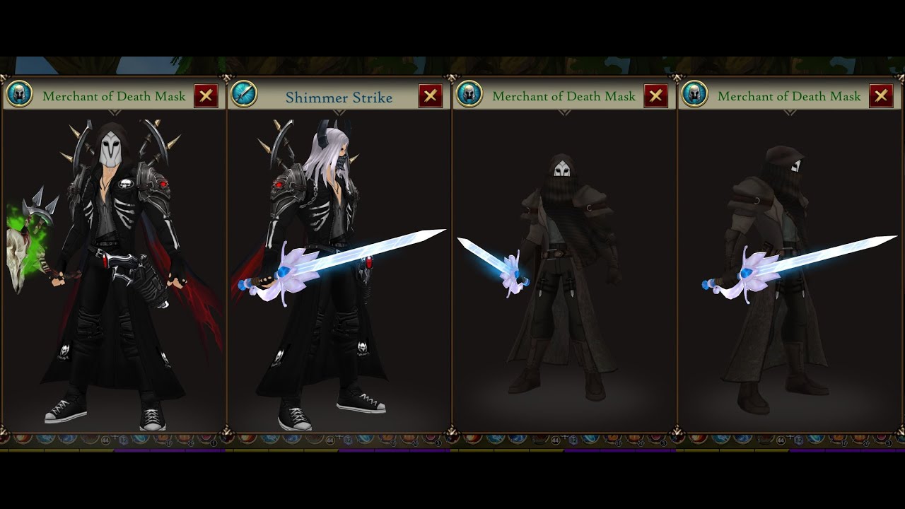 AQ3D How To Get Merchant of Death Mask & Shimmer Strike | The Complete Set |  AQ3D Update!