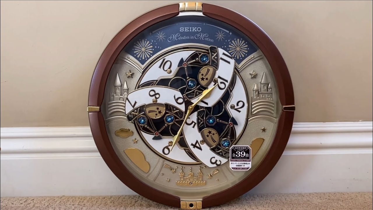 Seiko RE601B Melodies In Motion Wall Clock - 1st Generation - HQ Melodies - セイコー からくり時計 クオーツ掛け時計