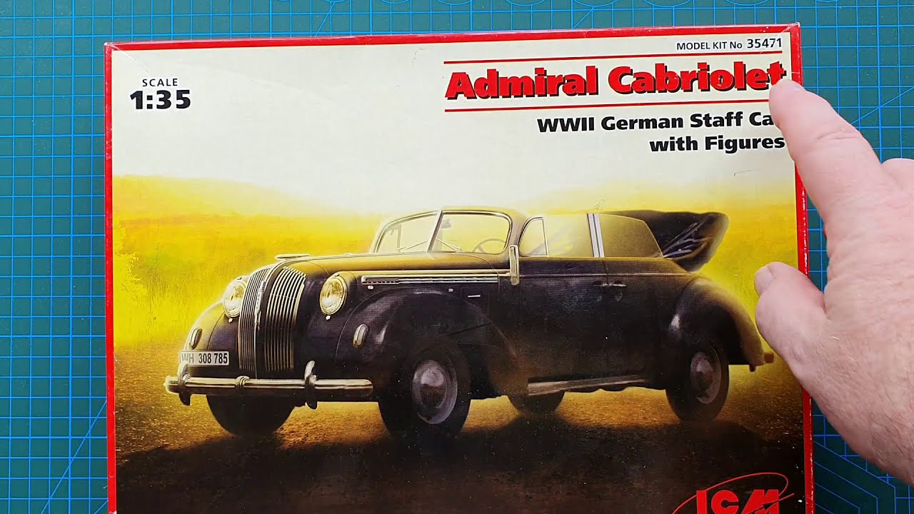 ICM 1/35 Admiral Cabriolet WWII German Staff Car w/Figures - Kit Review