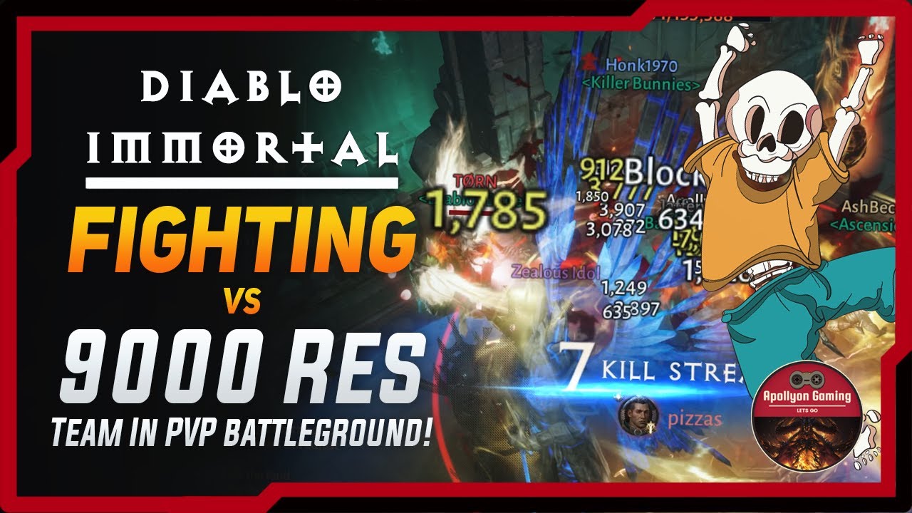 3600 Resonance vs 9000 Resonance Whale Team In PVP Battleground - Diablo Immortal