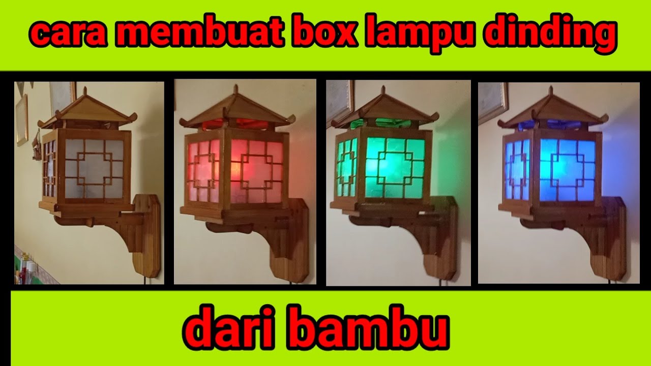 lampu hias dinding / box lampu hias dinding dari bambu