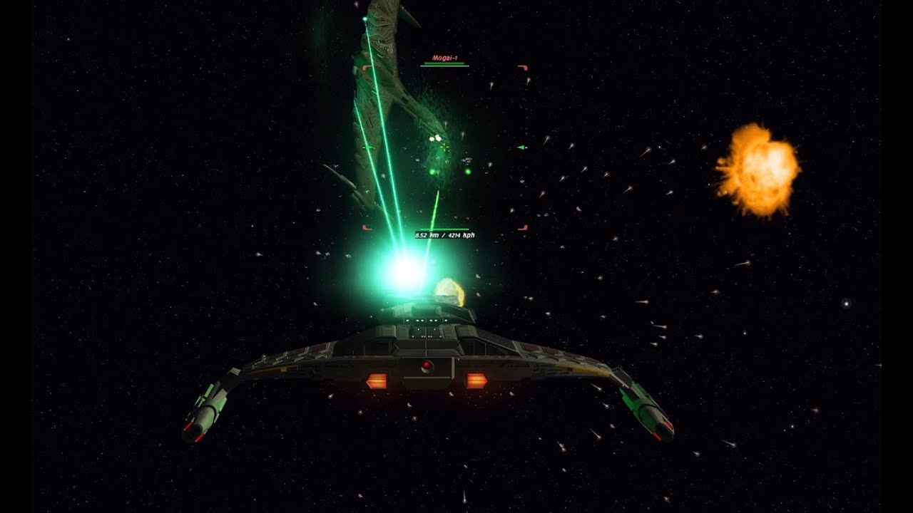 Star Trek Bridge Commander: Vor'Cha vs Romulan Mogai, both ways