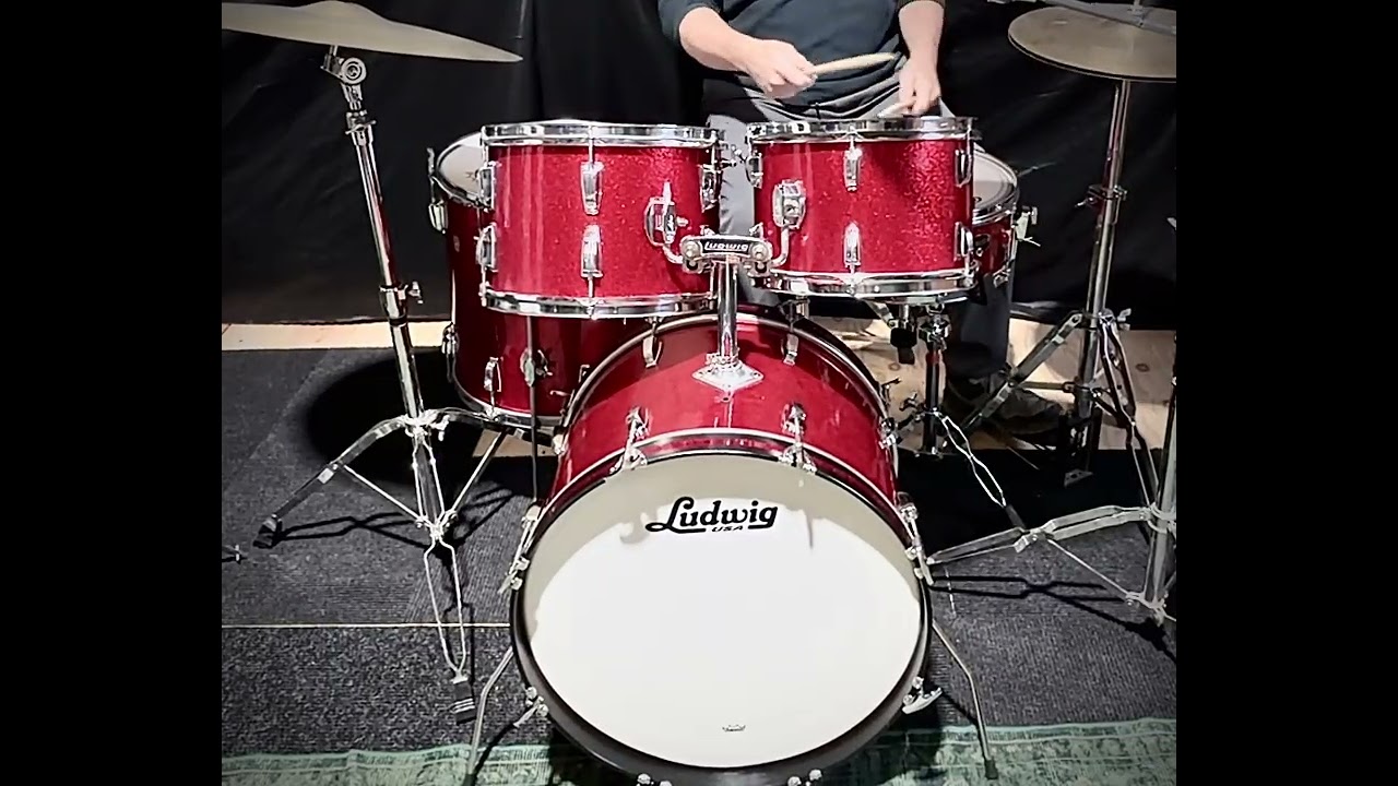 Ludwig 1960’s Red Sparkle 