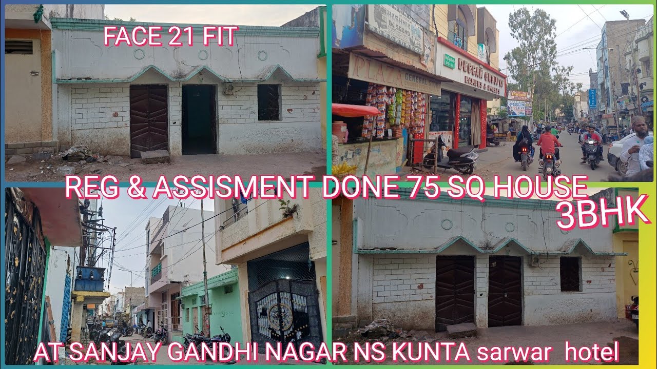 REG&ASSISMENT DONE 75 SQ  3BHK HOUSE AT MUSTAFA NAGAR N S KUNTA  RS 32 LAKHS P 9247114994
