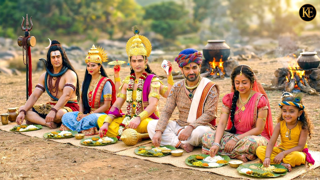 गोकुल के भंडारे में नंद परिवार और देवताओं ने साथ किया भोजन | यशोमती मईया के नंदलाला | Krishan leela