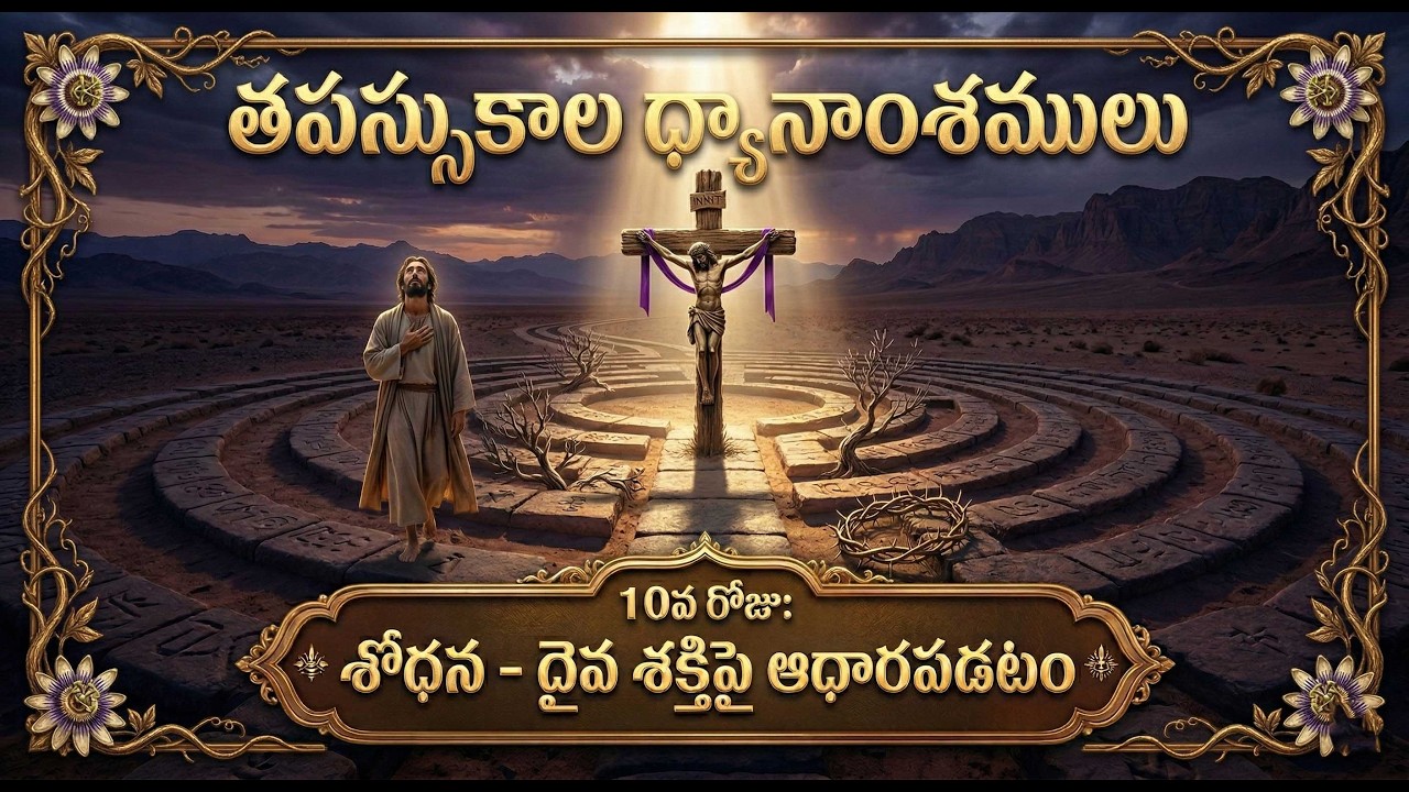 తపస్సు కాలం 10వ రోజు | శోధన – దైవ శక్తిపై ఆధారపడటం | Lent Day 10 Telugu Message & Prayer | Mt 26:41