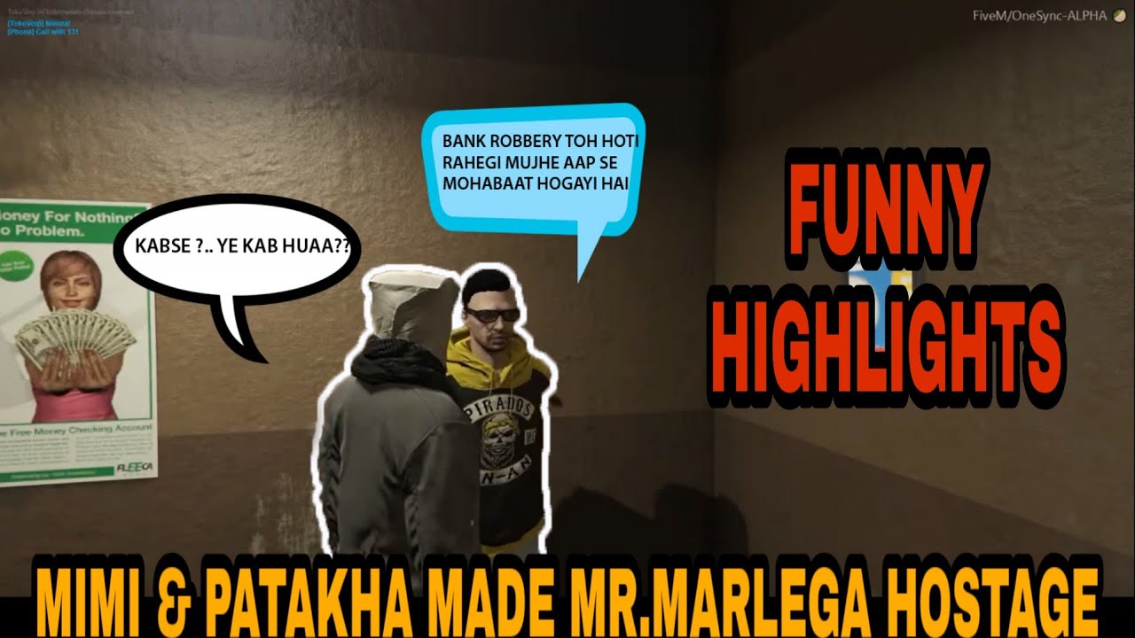 Mimi & Patakha made Mr. Marlega Hostage ||Funny Highlights || GTA V RP