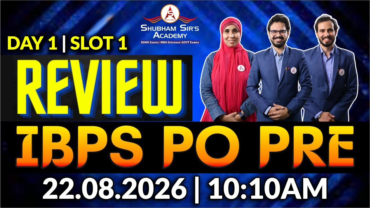 IBPS PO PRE 2026 REVIEW | Day 1 Slot 1 | Team SSA #ssa #shubhamsir #ibps #ibpspo #exam #prelims