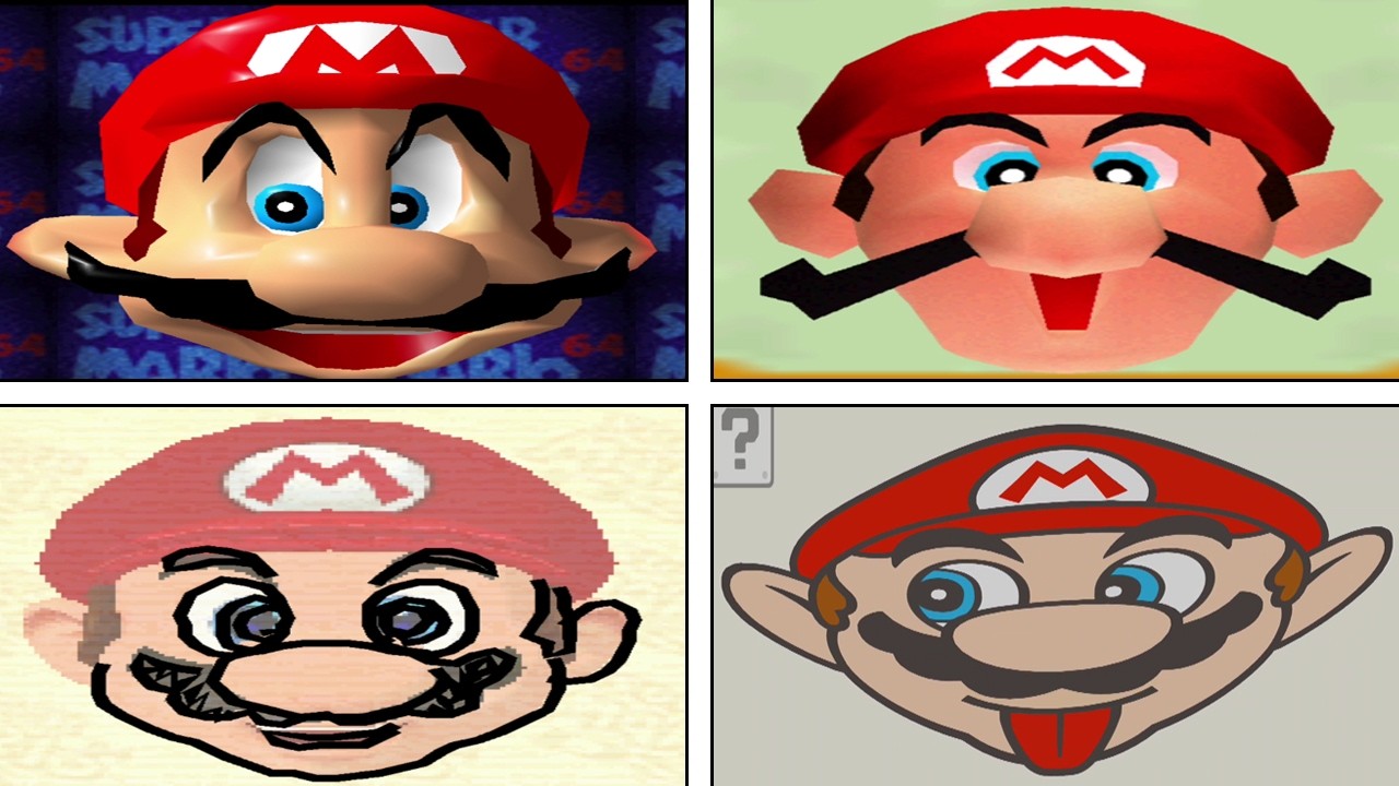 Evolution Of  Super Mario's Stretchy Face (1996-2026)