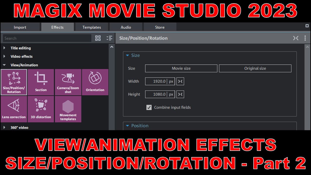 Tutorial 044 View/Animation - Rotation and Anchor Point in Magix Movie Studio 2023 - Part 2