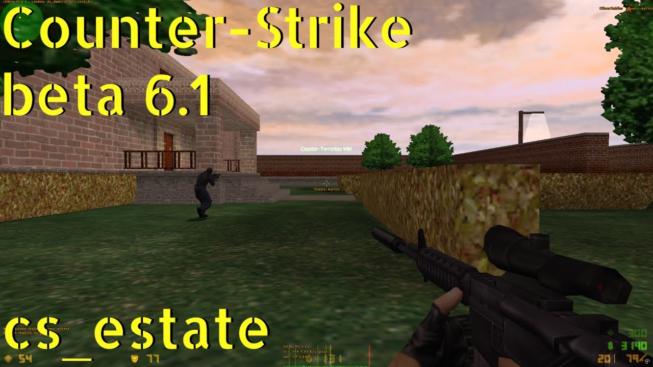 Counter-Strike beta 6.1 cs_estate online gameplay - January 2026
