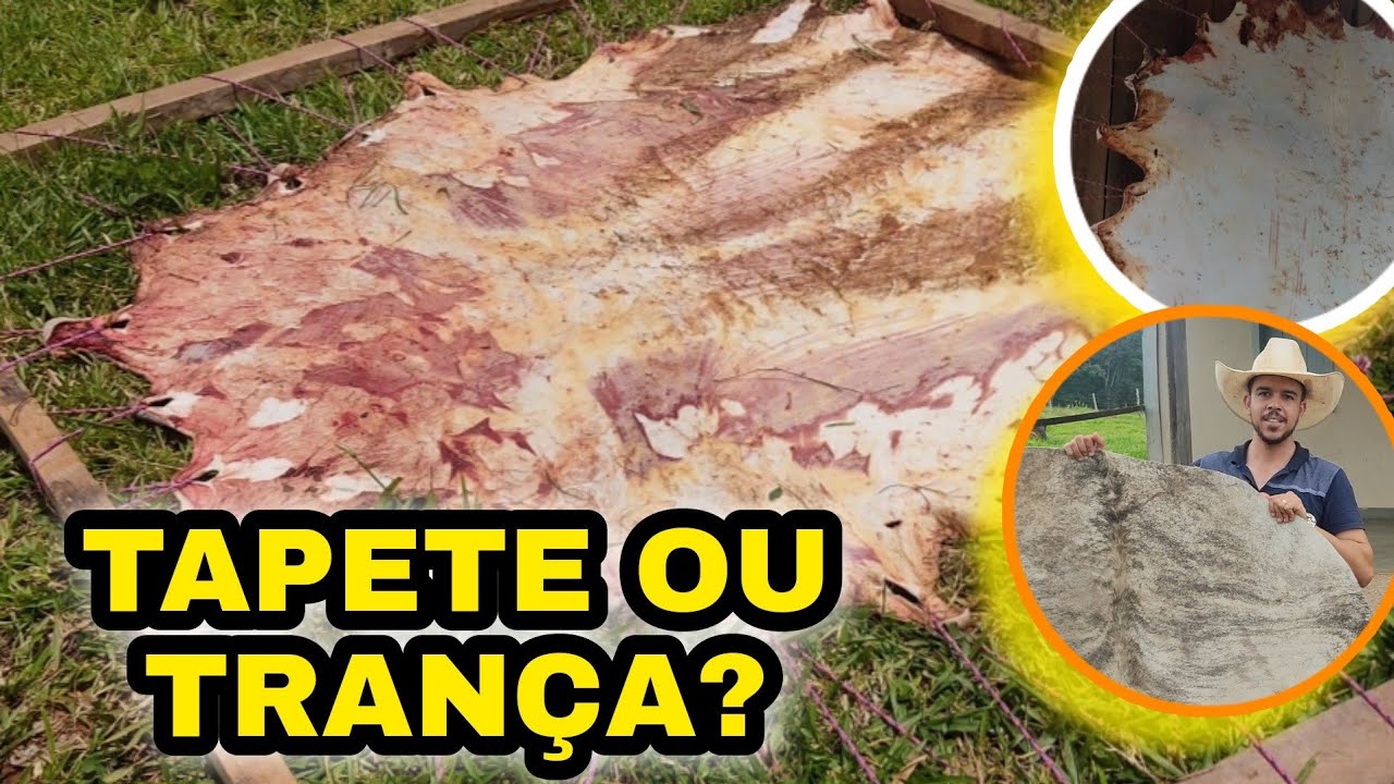 COMO ESTICAR COURO DE BOI ? FAZER TAPETE OU TRAIA ?