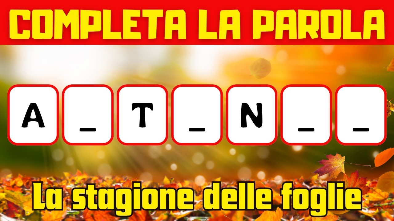 Sfida la tua Mente con questo Quiz di Parole Autunnali!🍁