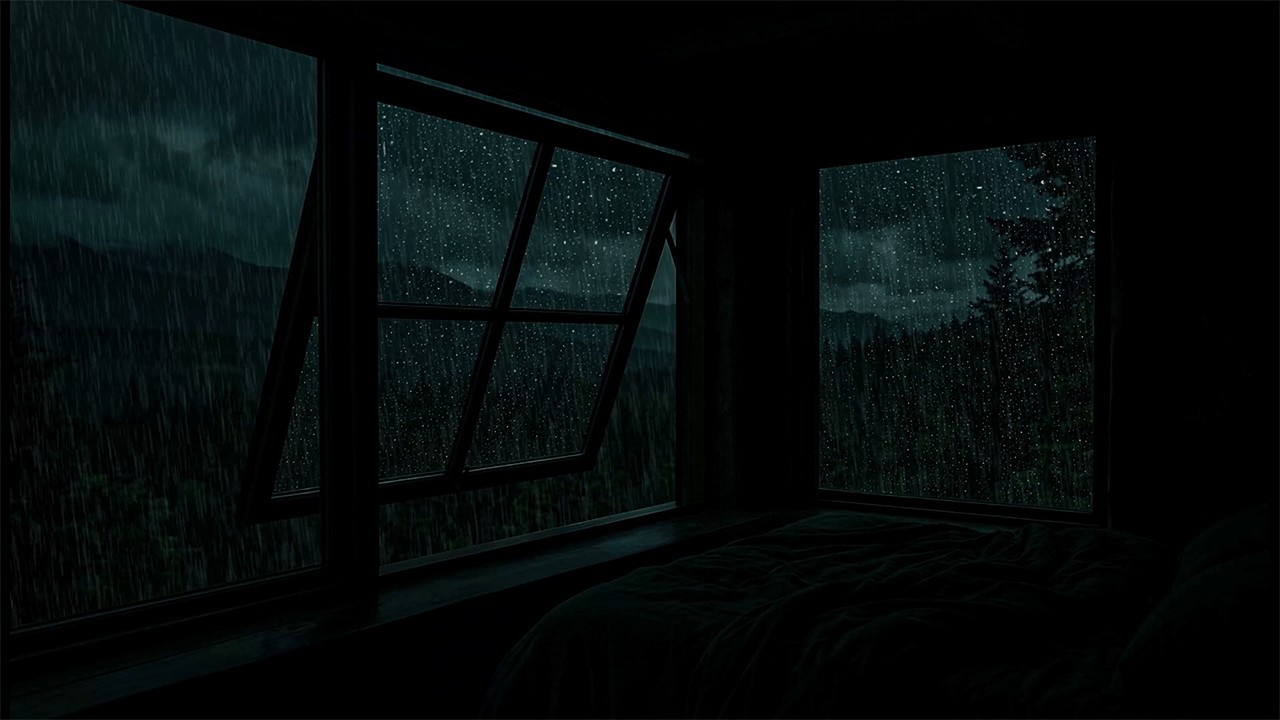 Soothing Rainfall at the Window | Calm Night Sounds to Ease Your Mind and Sleep Well