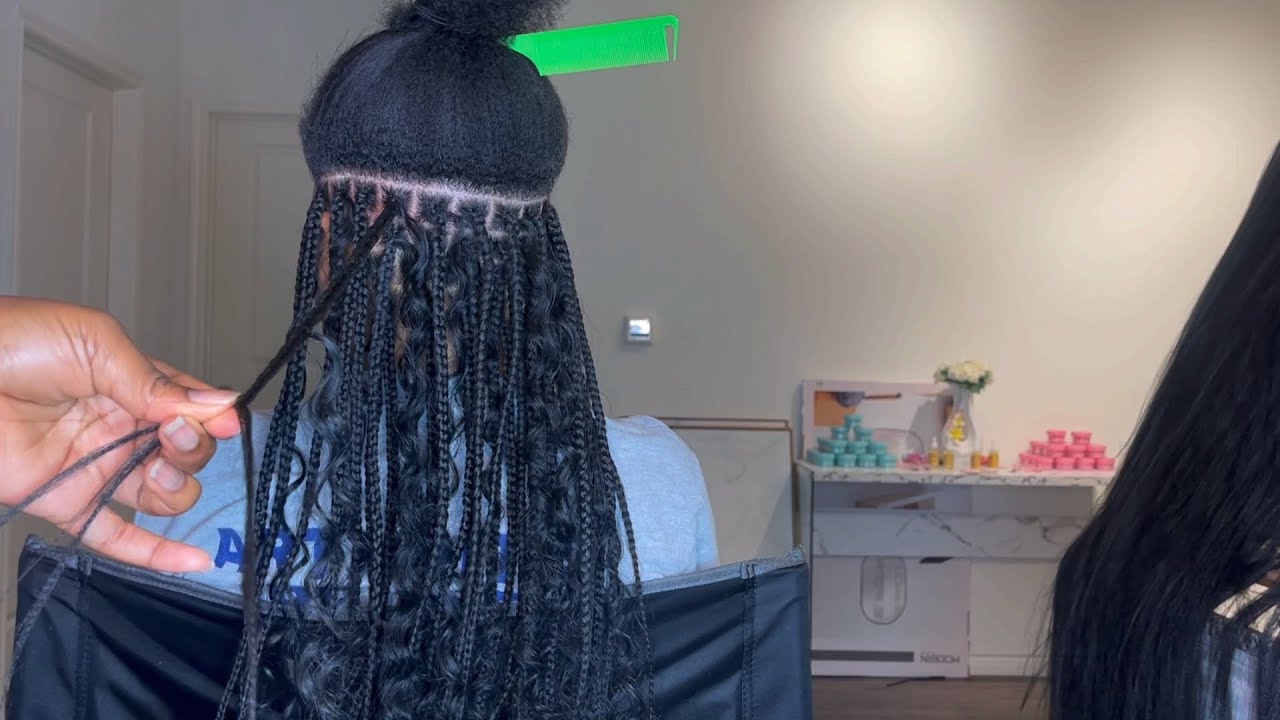 QUICK & EASY KNOTLESS BOX BRAIDS TUTORIAL ON 4C NATURAL HAIR | #KNOTLESSGODDESSBRAIDS