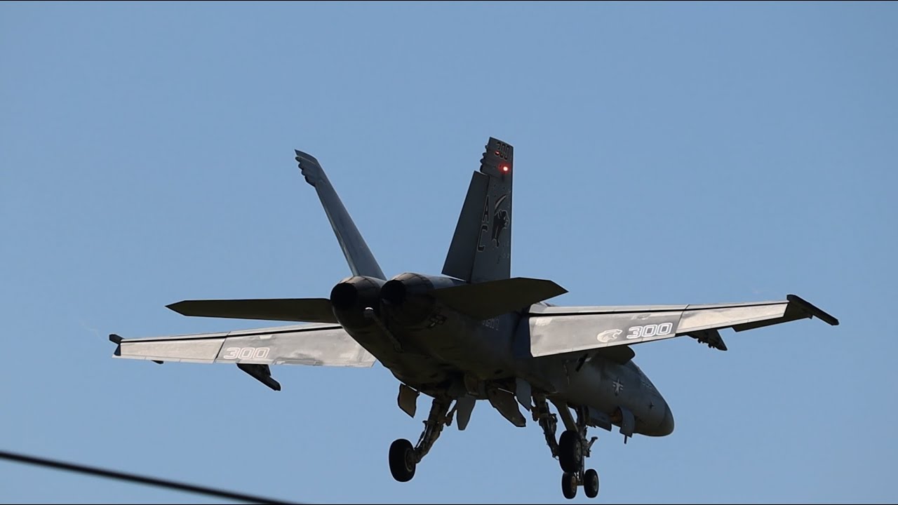 Navy F/A-18 Flight of Four at Teterboro for Memorial Day