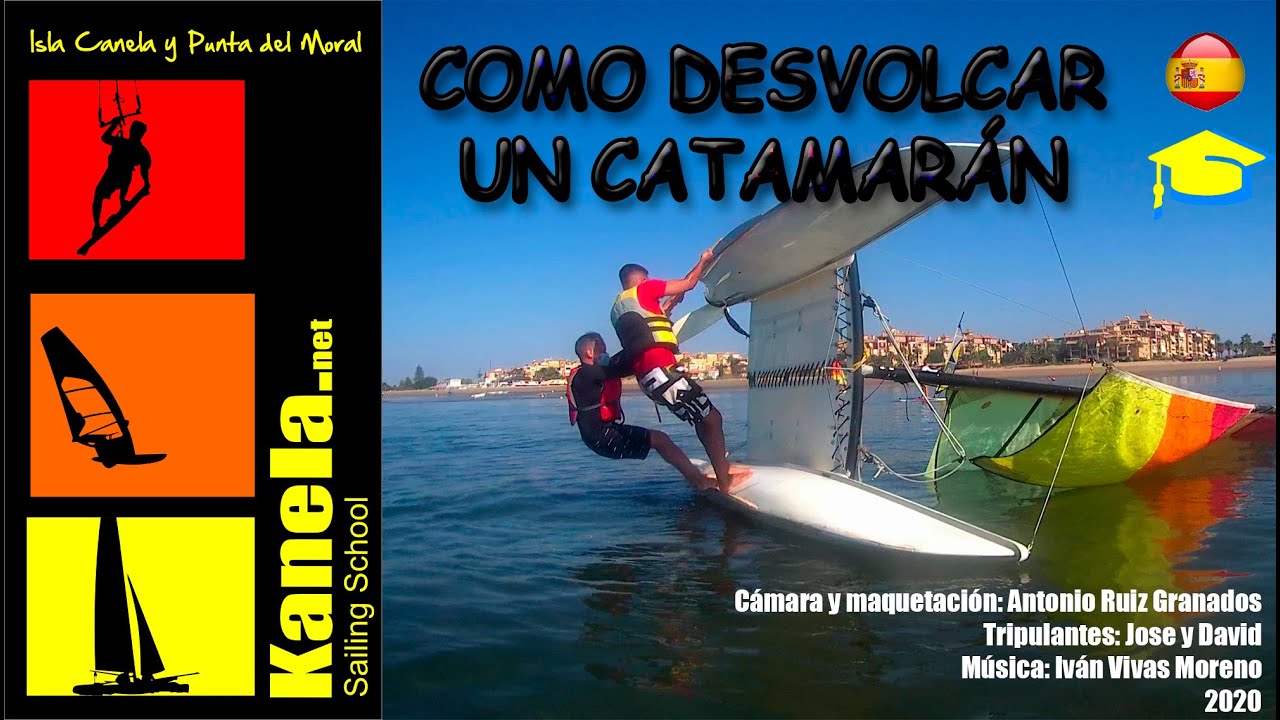 Tutorial como desvolcar un catamar&aacute;n hobbie cat . Kanela sailing school