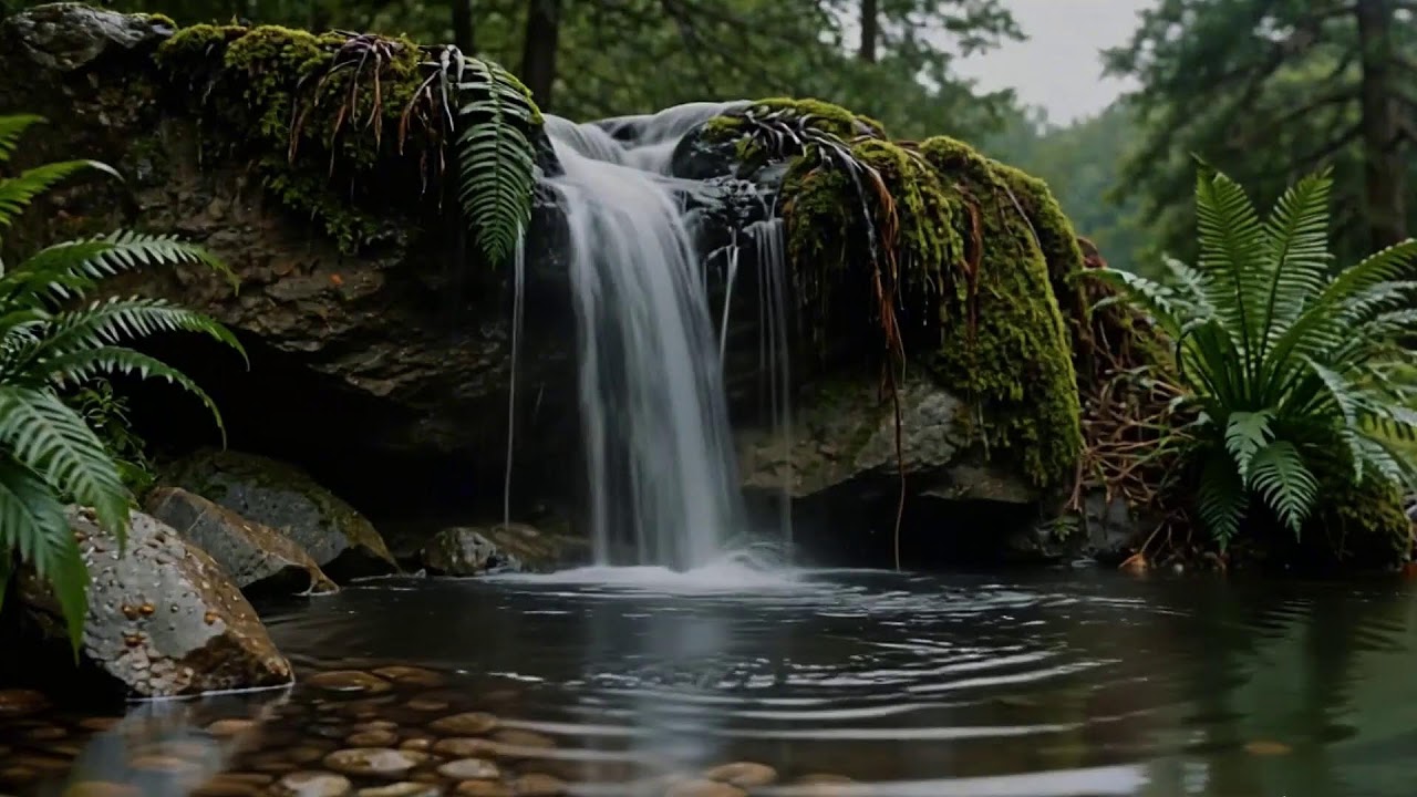 Soft Water Stream with Morning Birds Nature Ambience for Stress Relief