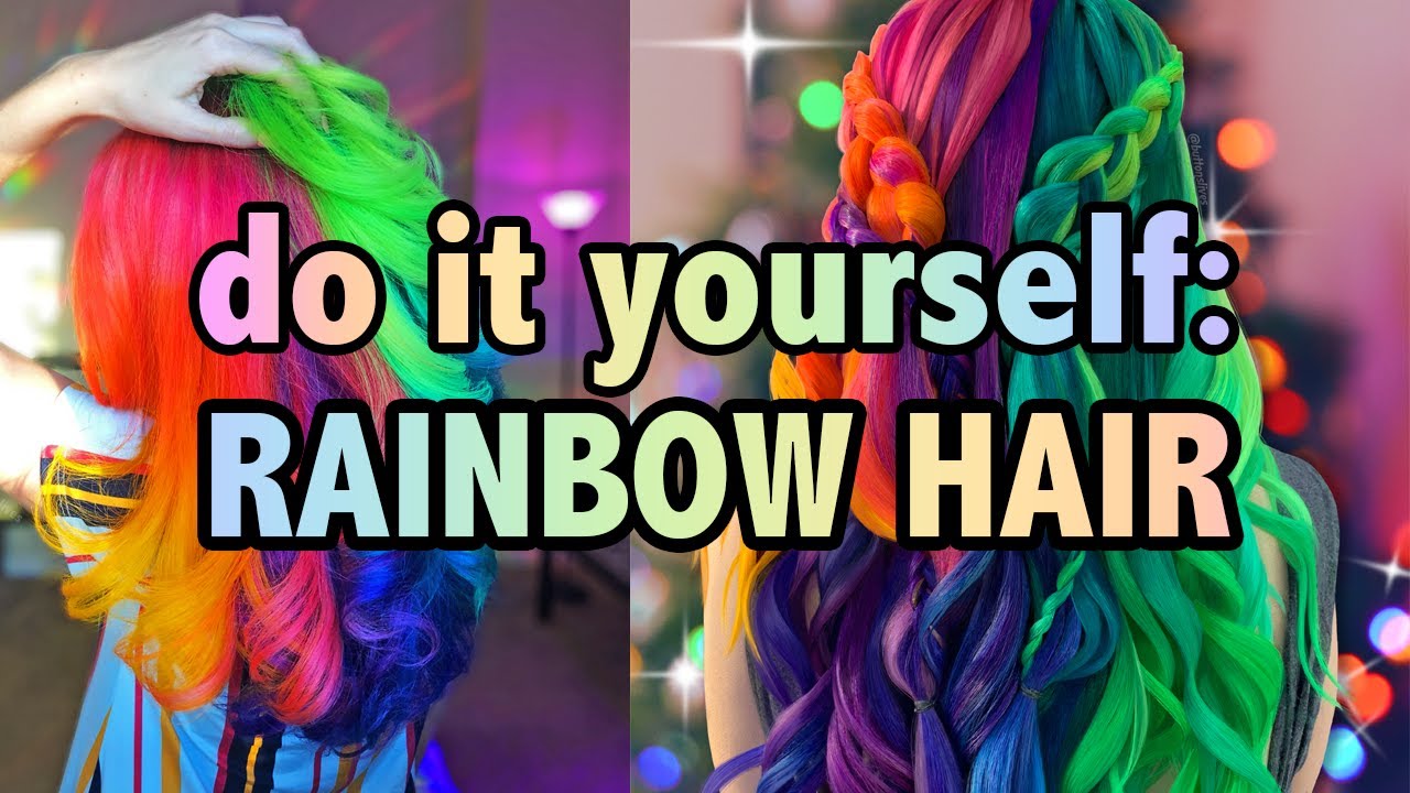 Rainbow Hair Color Change: 8 min instruction