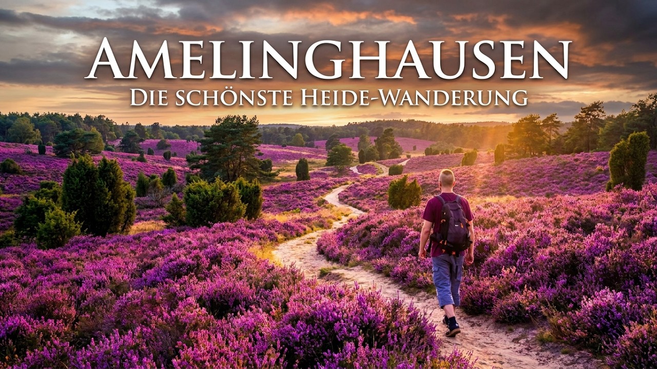 18 km solo hike around Amelinghausen, Germany | The heath landscapes of the Lueneburger Heide