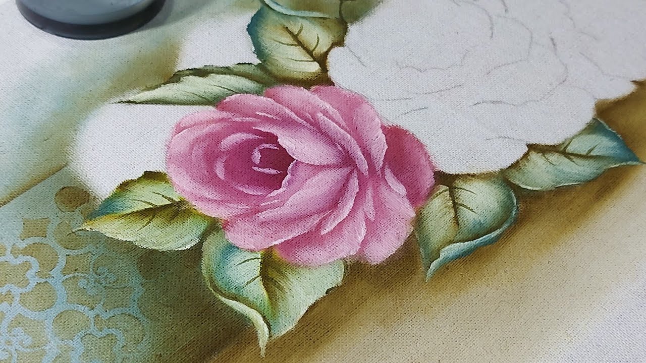 Pintura em Tecido, Rosas. Luciana Dalponte
