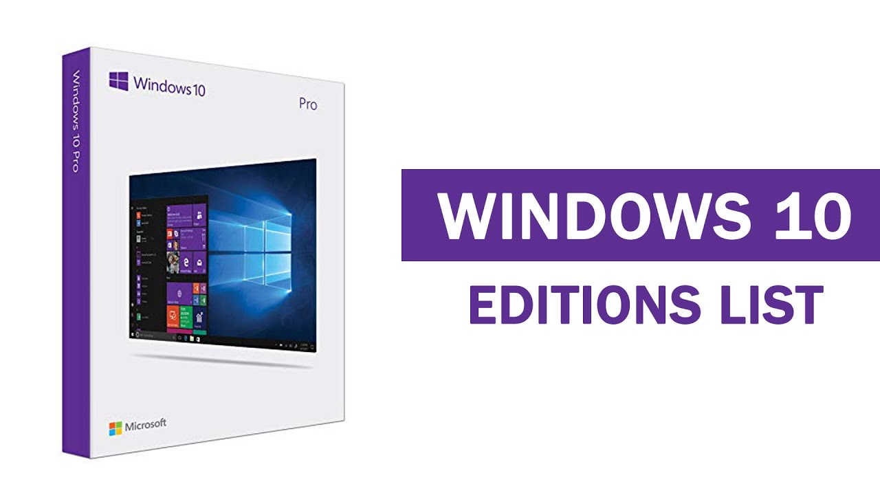 List of All Windows 10 (Versions/Editions) List | Best Edition of Windows 10 Operating System