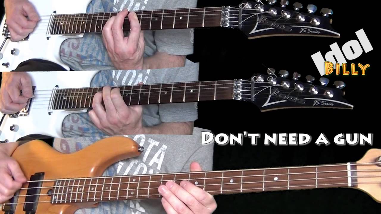 Billy Idol - Don't need a gun (guitar & Bass cover)