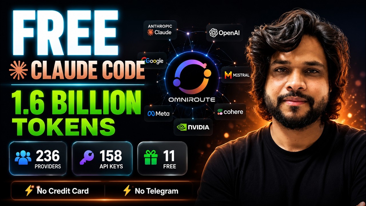 Claude Code Is Now FREE?! 1.6 BILLION Tokens with OmniRoute (No Credit Card , No Telegram )