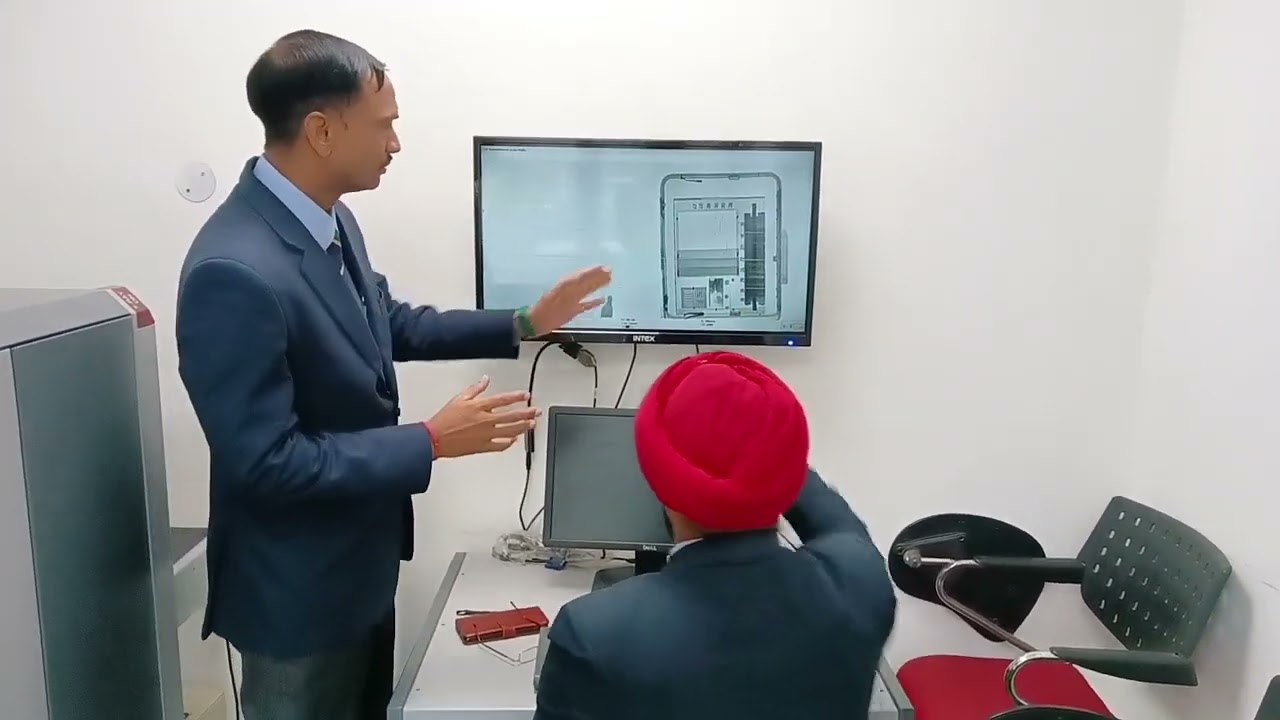 Baggage scanner training ✅.                With RP Tiwari Sir and Balvinder Singh