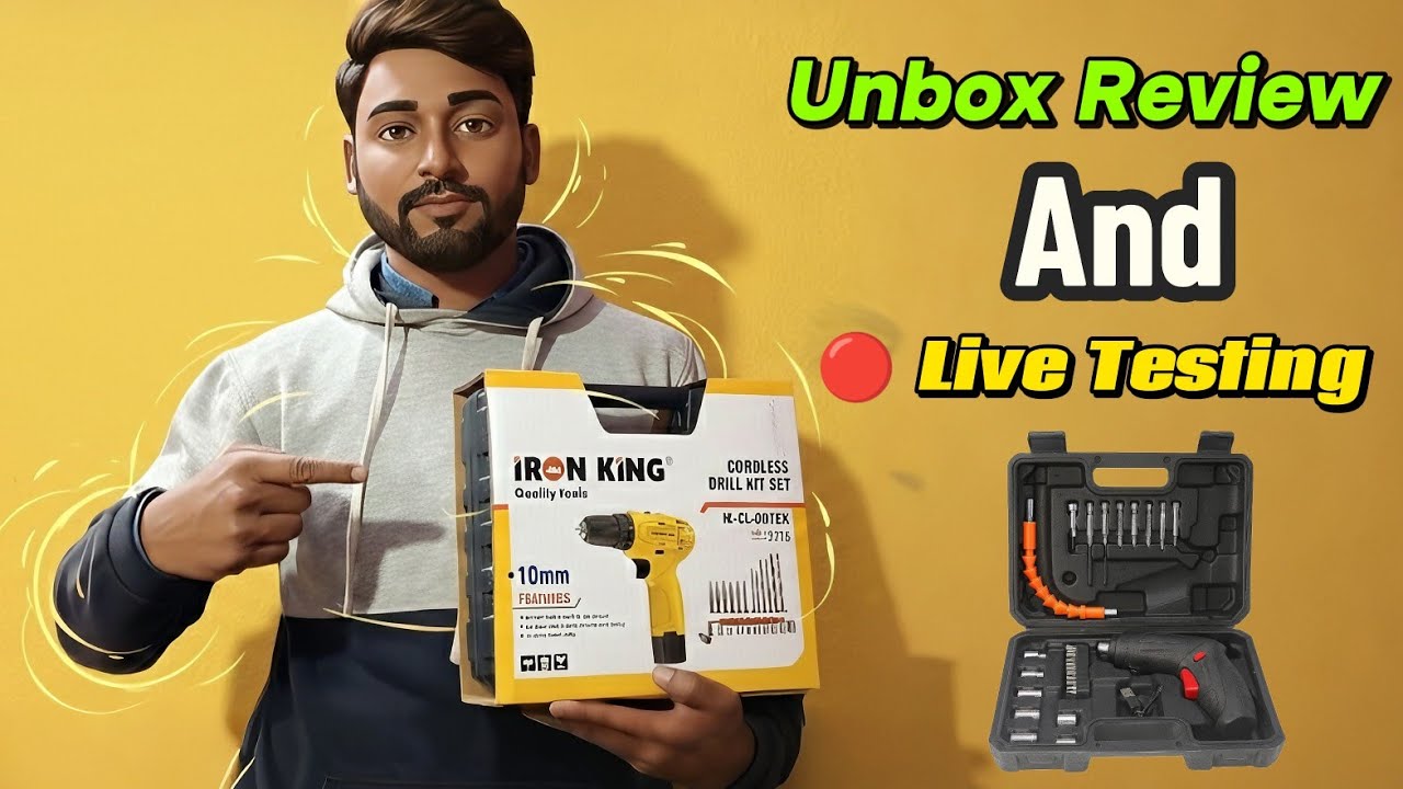 UnboX Review And Live TestinG Of Cordless Drill Iron King By Rahul Electrical Solution 