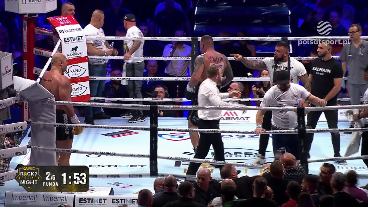 Artur Bizewski - Marcin Sianos! Dyskwalifikacja i ogromna zadyma w ringu!