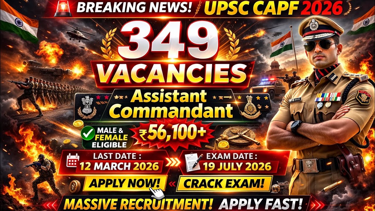 349 Assistant Commandant vacancies.UPSC Notification 📣 #upsc #assistantcommandant 