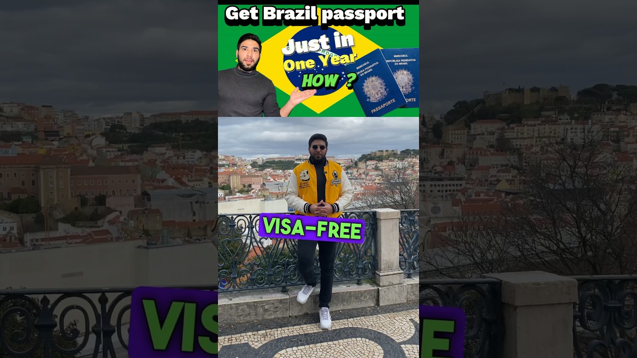 Brazil passport in one year #brazil #shorts #viral