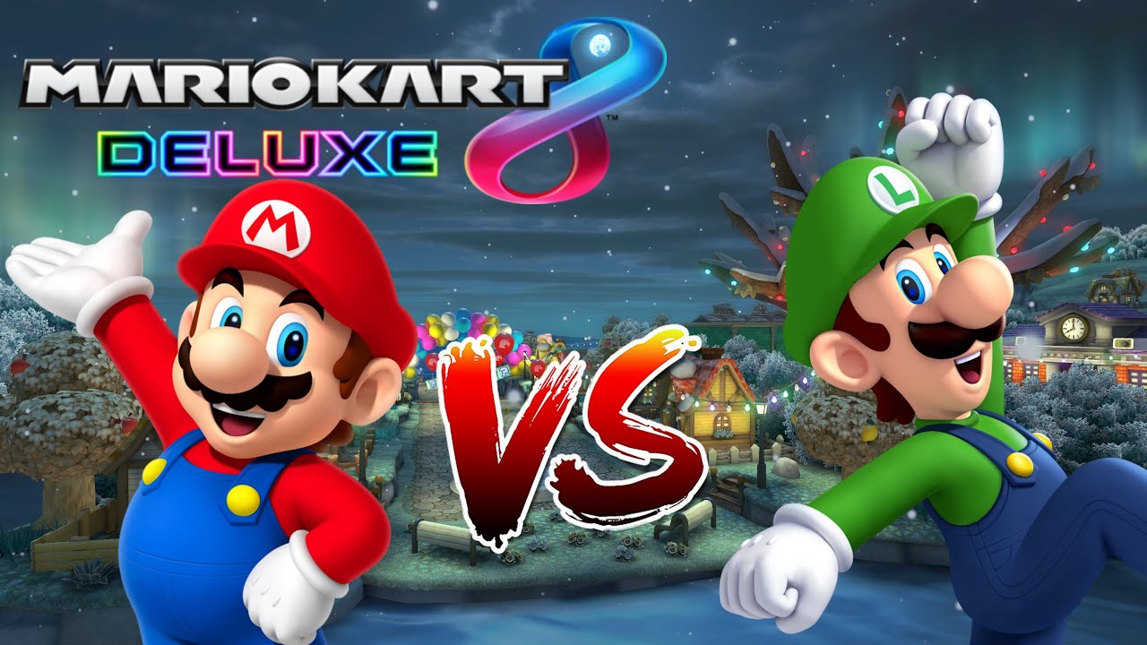 Mario kart 8 Deluxe  Mario vs Luigi ( Christmas special)