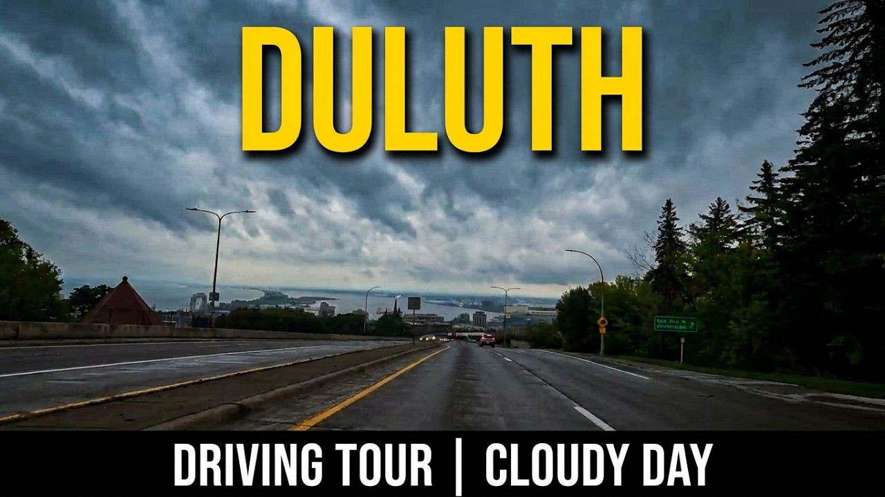 Duluth, MN to Duluth Fond du Lac Drive | Cloudy Day Scenic Ride
