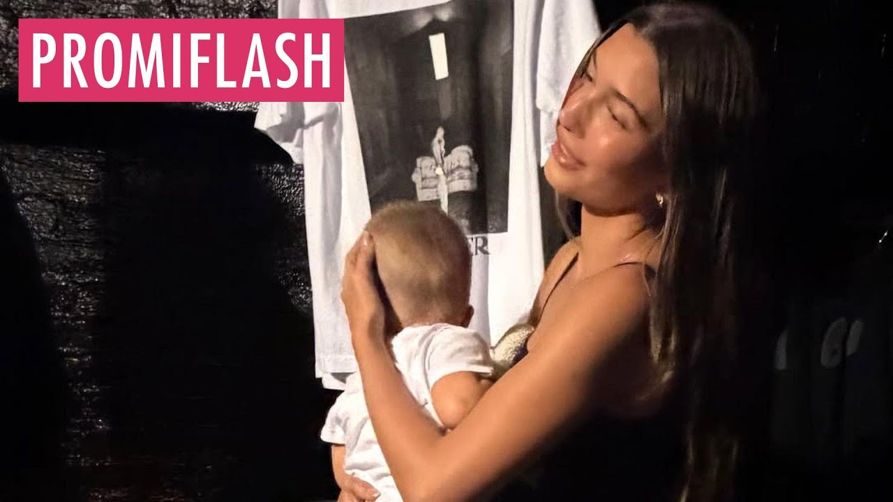 Hailey Bieber zeigt r&uuml;hrende Vater-Sohn-Momente mit Justin