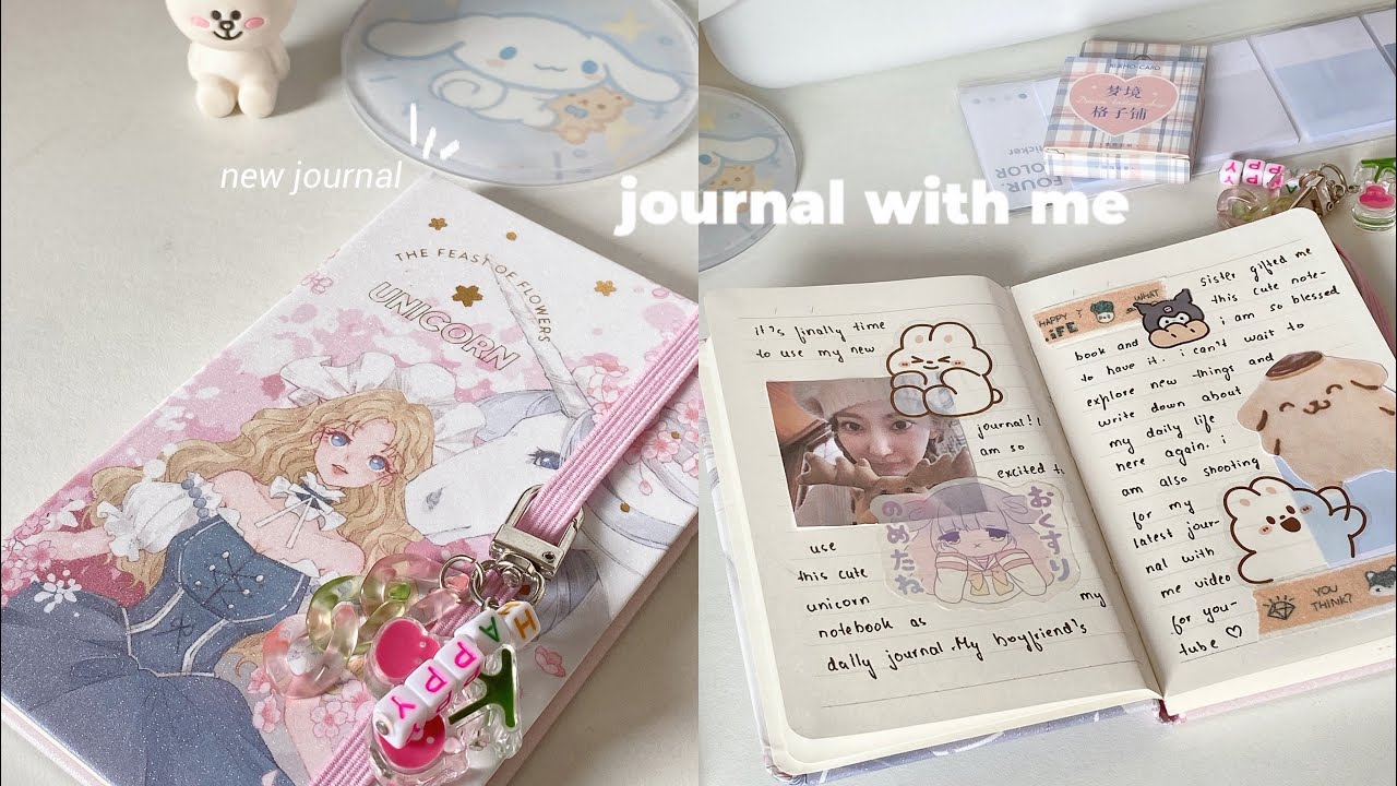 starting my new journal | journal with me, journal flip through | cozy 🧸️🎐