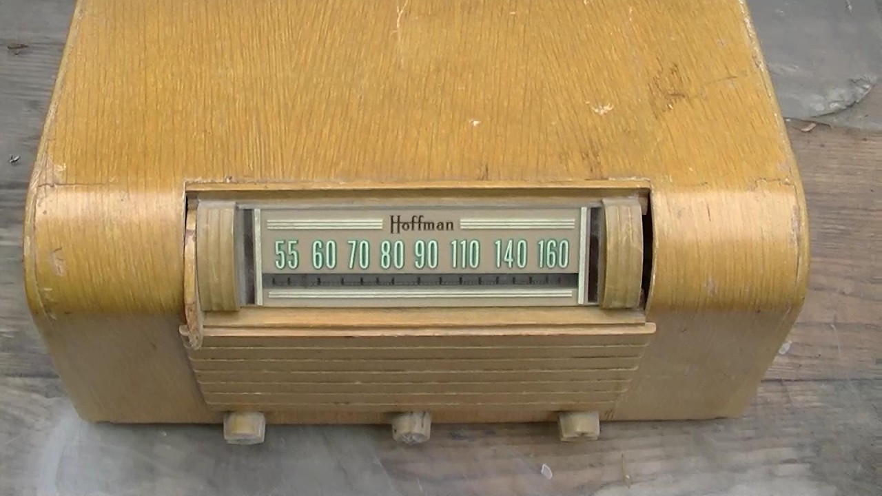 1948 Hoffman 6 Tube AM Radio Unboxing And Repair and Compactron Audio Tube Adapters