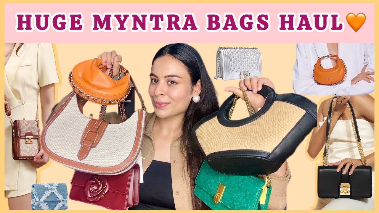*HUGE* MYNTRA BAGS HAUL 😍 | Miraggio, H&M, Mango & more 🛍️ | Affordable | Mahak Arora #bags #myntra