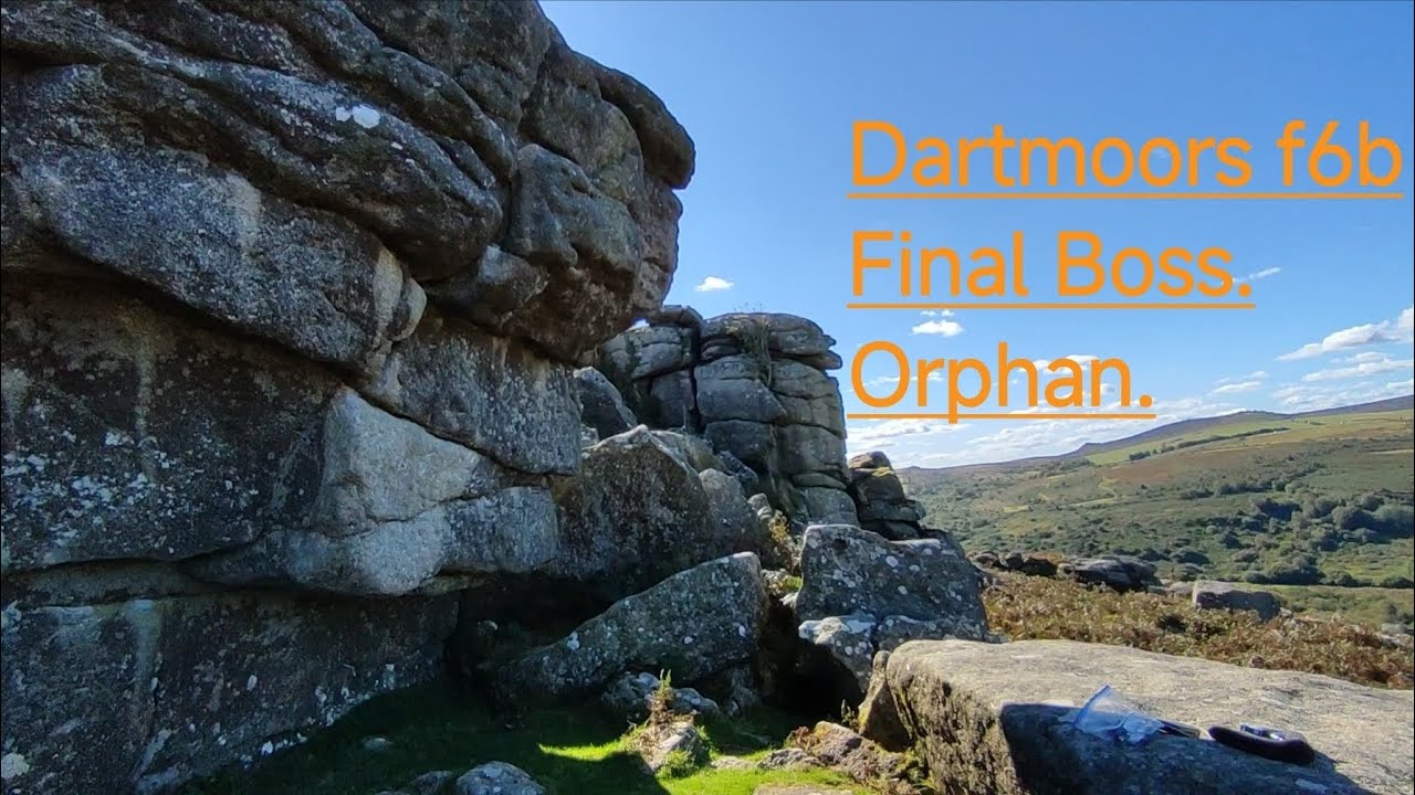 Smallacombe Rocks Dartmoor UK Bouldering. Orphan f6b / V4 