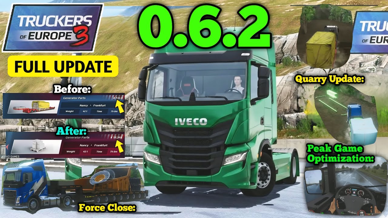 Стабильное обновление 0.6.2 — полный список изменений | Truckers of Europe 3 Новое обновление 0.6...