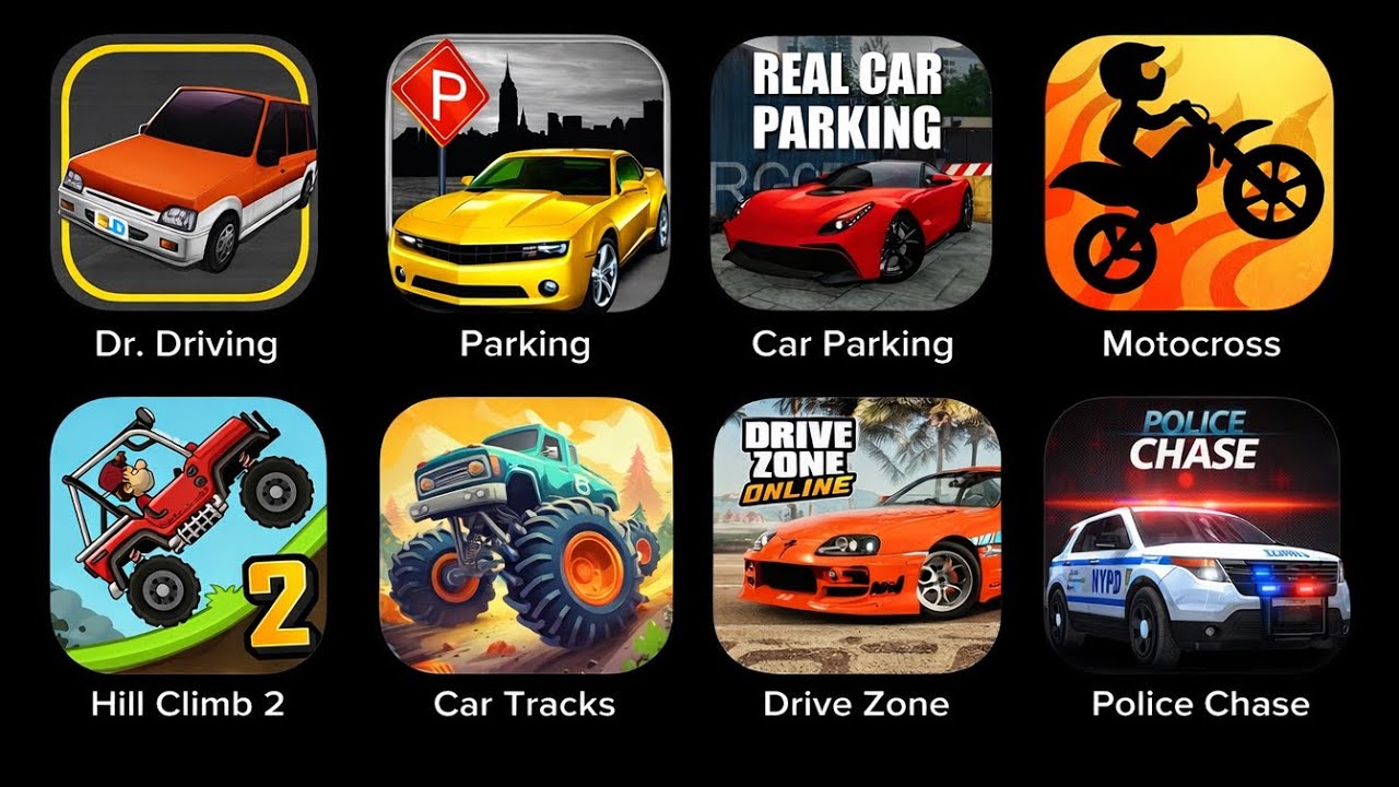 Car Parking Multiplayer,Dr.Driving,Race Masters. Best Android Parking Games.