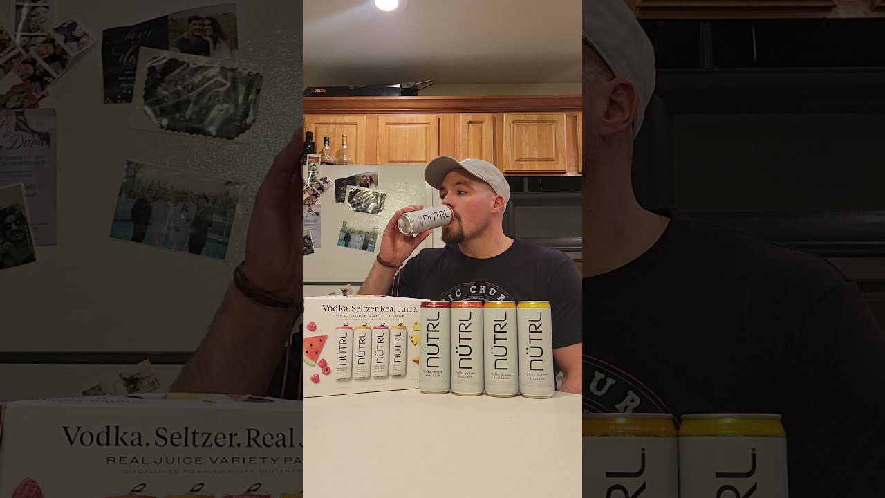 nütrl Vodka Seltzer Real Juice Drinks Review! (Alcohol) (All 4 flavors in 1 Video)