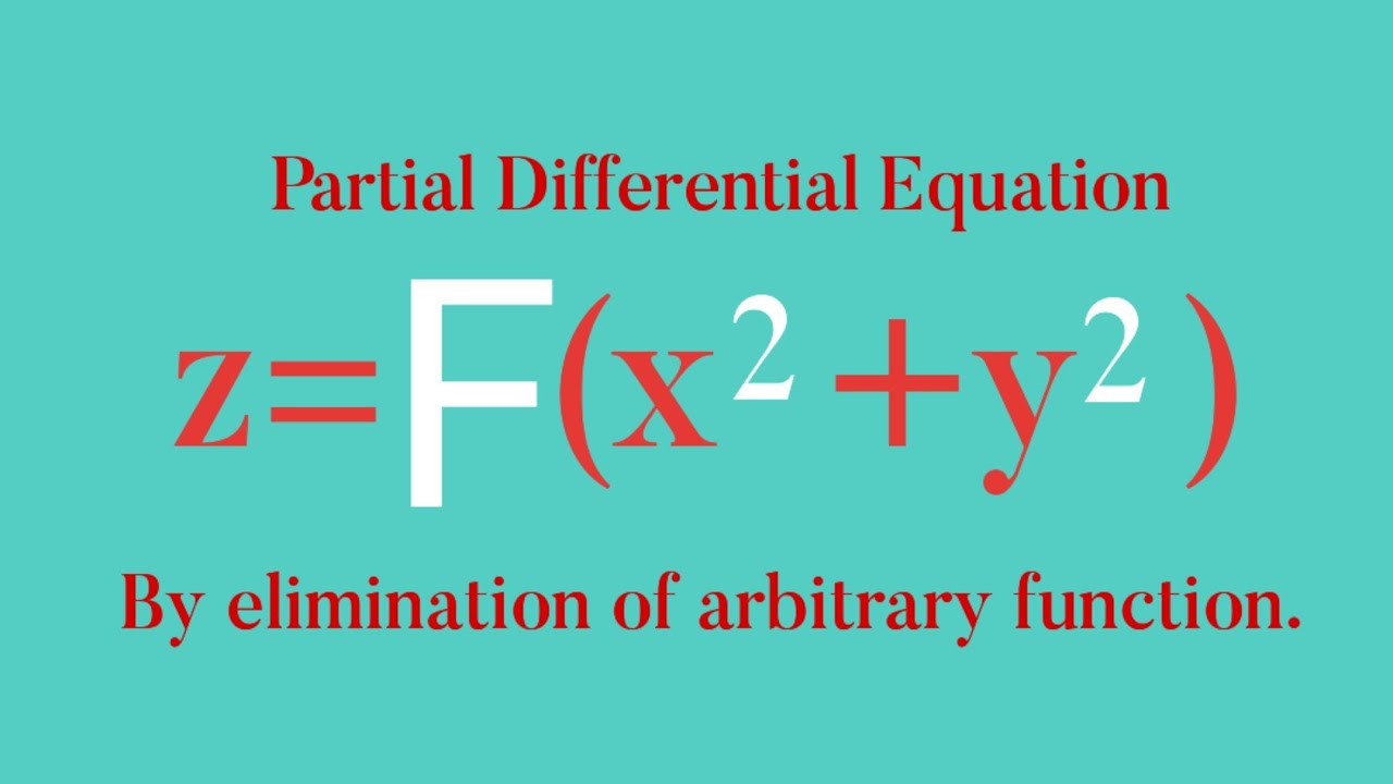 z=F(x^2+y^2) #исключаяпроизвольнуюфункцию #Уравнениявчастныхдифференциалах L1k,191
