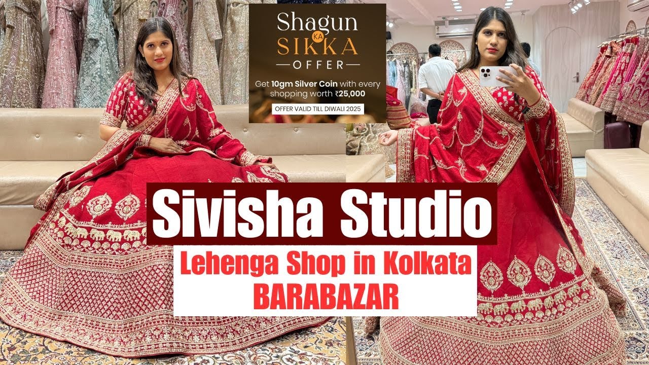 Lehenga with ready Blouse for wedding bride & bridesmaid in Kolkata Barabazar | Sivisha Studio