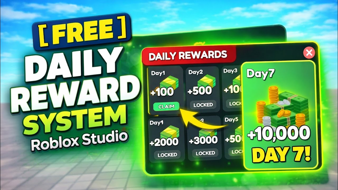 [БЕСПЛАТНО] Учебное пособие по системе ежедневных наград в Roblox Studio