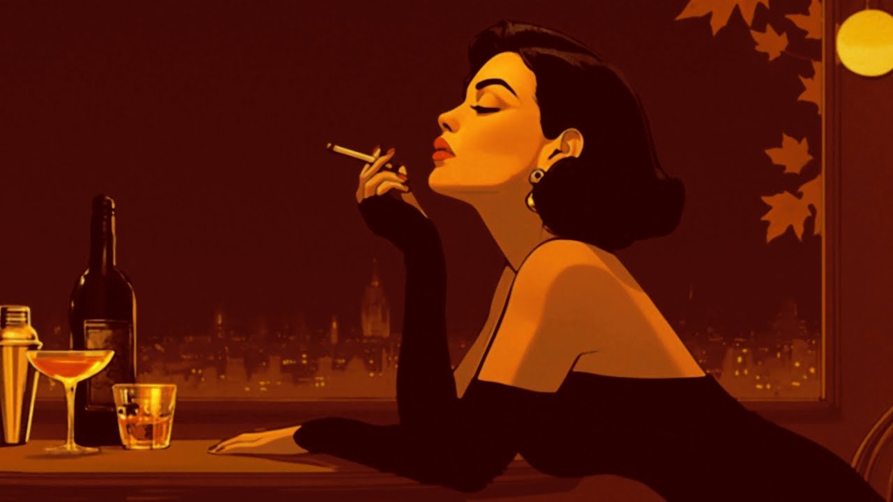 midnight cigarette, silent leaves – 1940s JAZZ