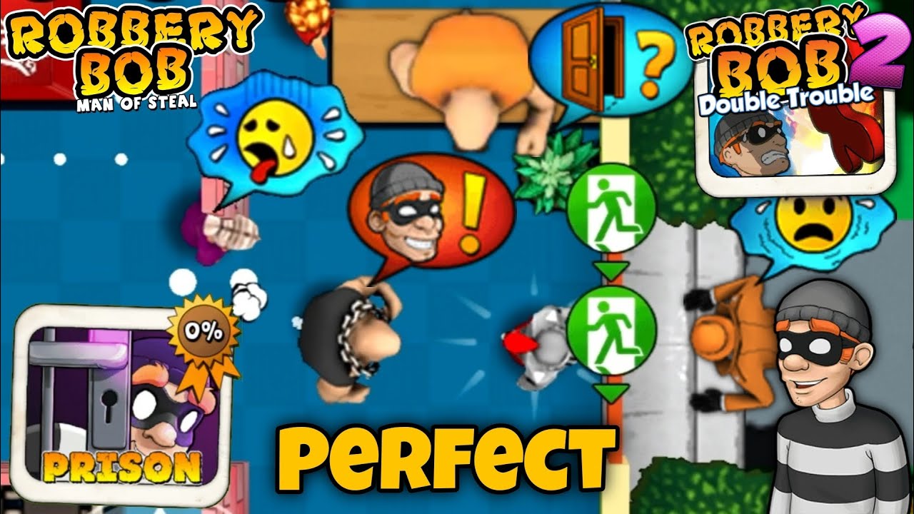 Robbery Bob - Prison vs Robbery Bob 2 Gameplay Walkthrough Ep 69
