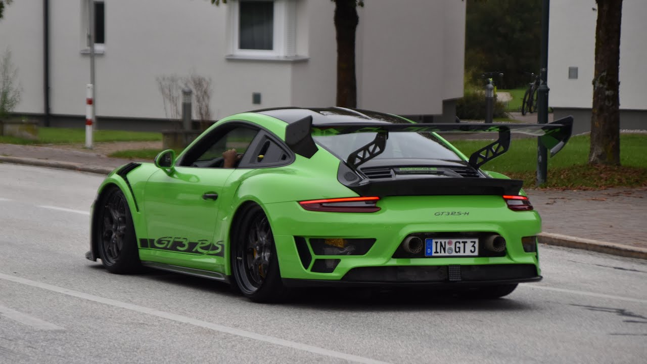 Modified Low STATIC Porsche GT3 RS-H w/ Custom Exhaust & Wheels | Accelerations, Start Up, Details